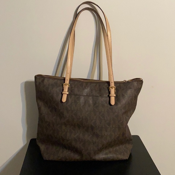 Michael Kors Signature Brown MK Tote - Picture 3 of 9